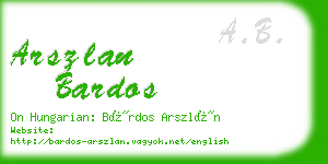 arszlan bardos business card